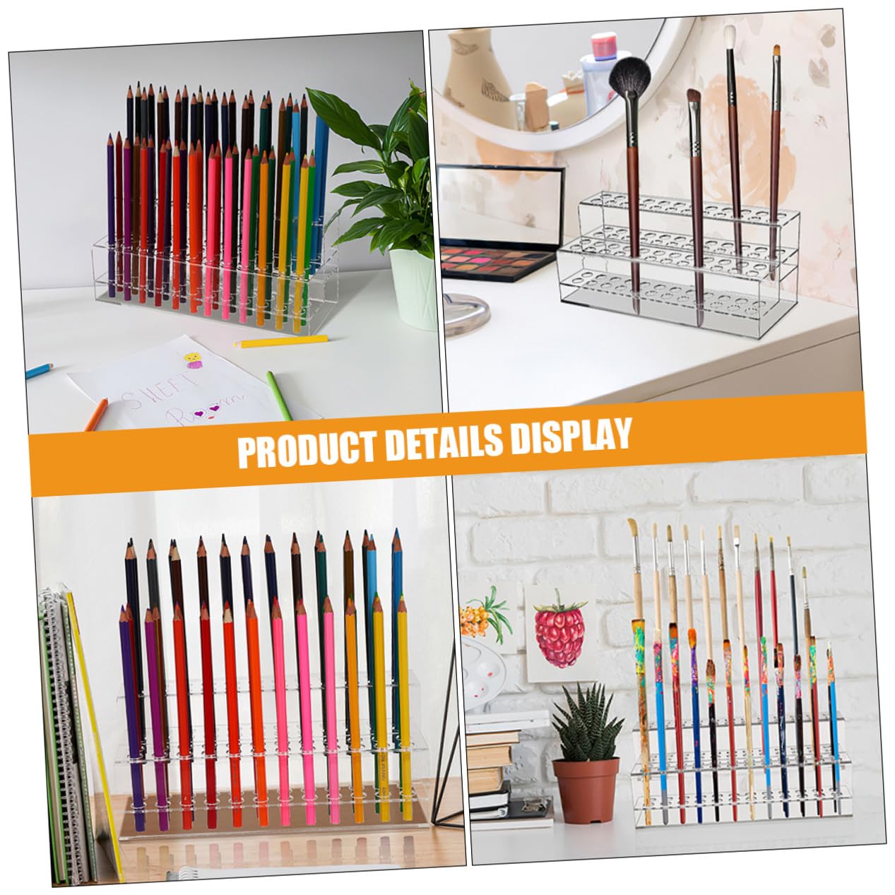 2 pezzi Porta Penne da Scrivania con Scomparti Standard Organizer Multiuso per Penne Matite e Pennelli Supporto Compatto per Casa Ufficio e Scuola