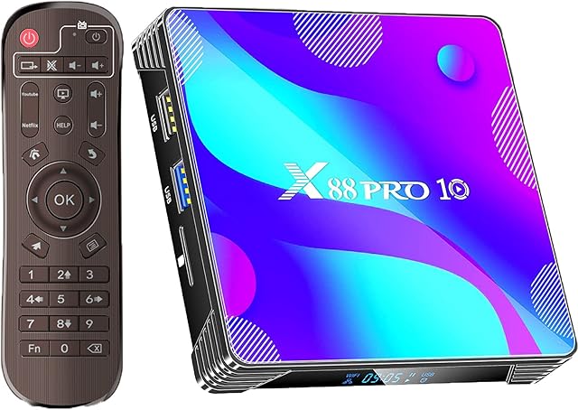 Android TV Box,EASYTONE Smart TV Box Android 11.0 4GB RAM 64GB ROM RK3318 Quad Core Cortex-A53 CPU Support Cast Screen 2.4G/5G WiFi BT 4.0 USB 3.0 LAN 100M Ethernet 3D 4K Media Box