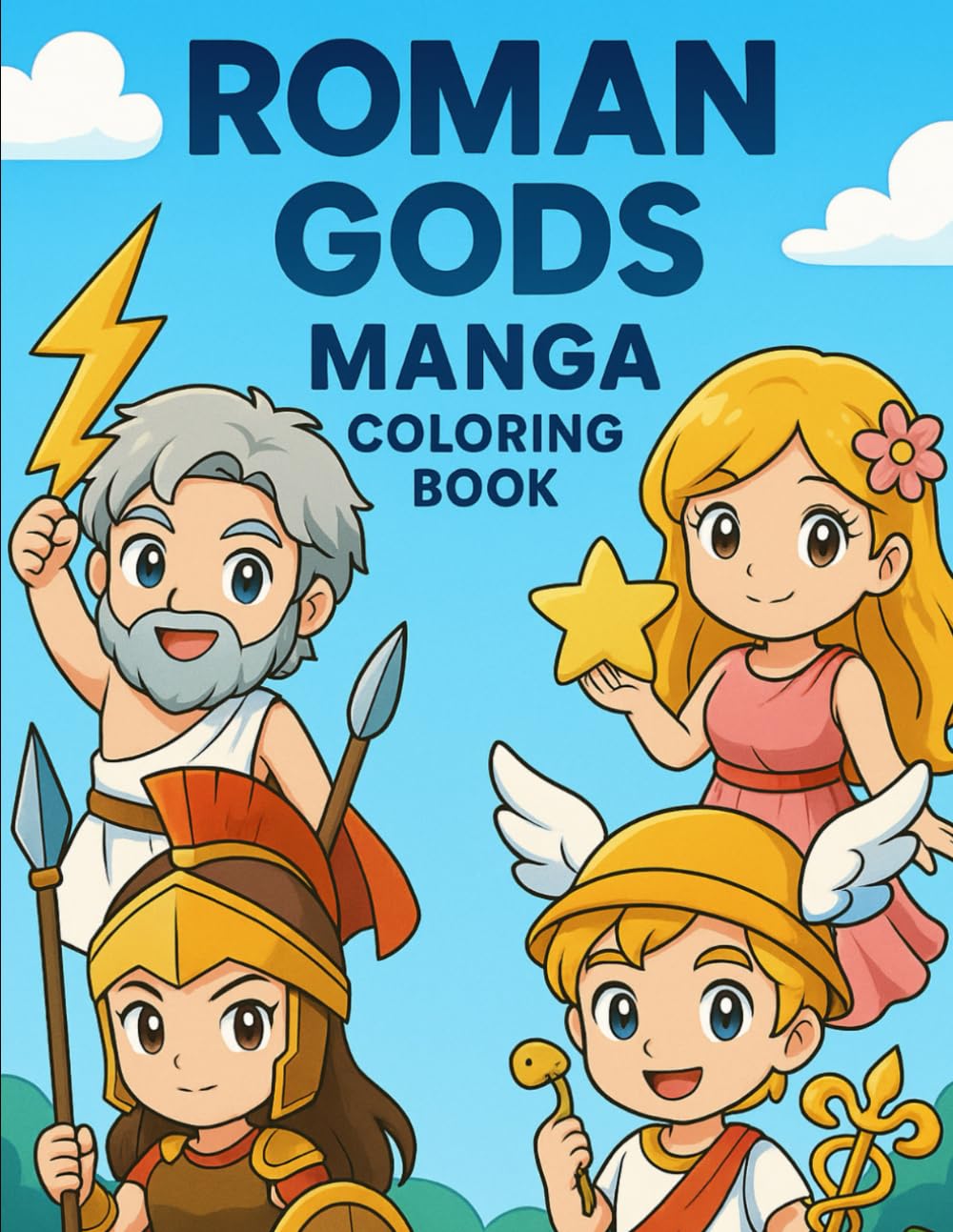 ROMAN GODS MANGA: COLORING BOOK (MANGA GODS & LEGENDS SERIES)