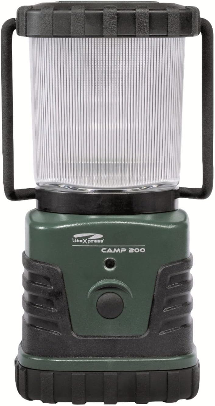LiteXpress LXL902008 Camp 200 Lantern Lights with 3 Nichia High Performance LED/ 230lm Light Output and Flashing Green LED Night Indicator