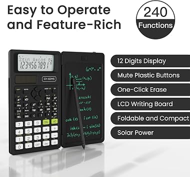 NEWYES Scientific Calculators for Students, 82 MS Foldable Science Calculator with Notepad for Middle and High School Supplies