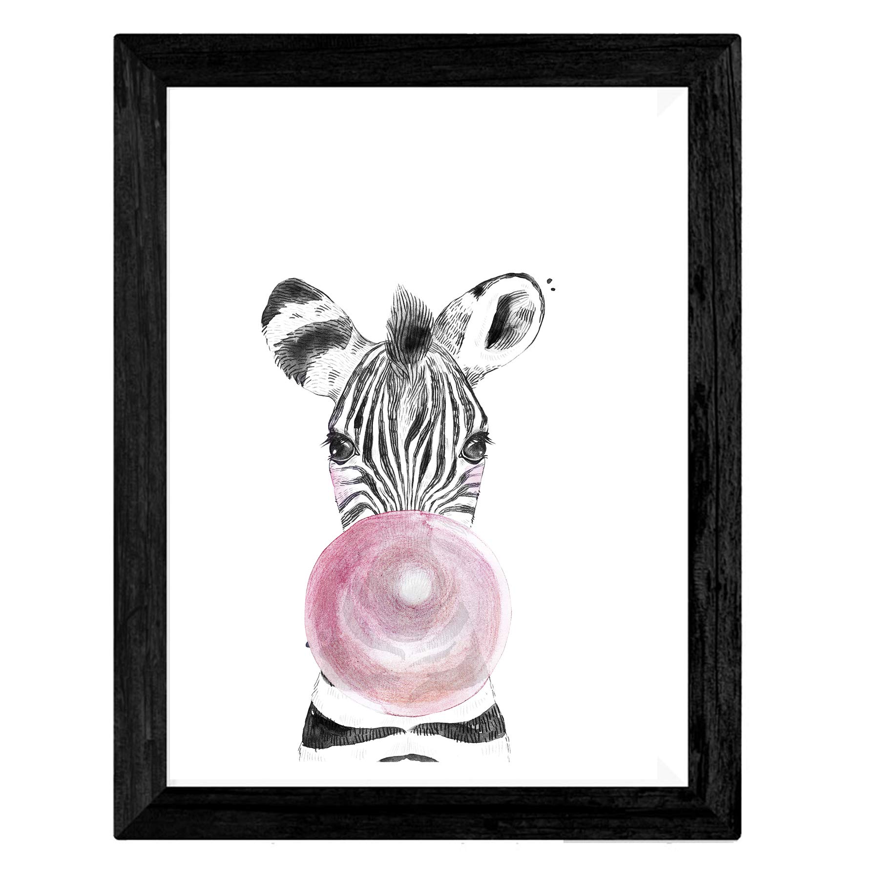 Lot De 4 Affiches Animaux Enfants A4 - Papier 250g - Poster Chambre Rose Et Bleu - Sans Cadre - Nacnic