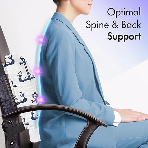 Miniatura 187 de Lunarable Teal Travel Pillow Neck Rest, Aquatic Fauna Theme Hand Drawn Style Various Starfish in Blue Shades, Memory Foam Traveling Accessory for