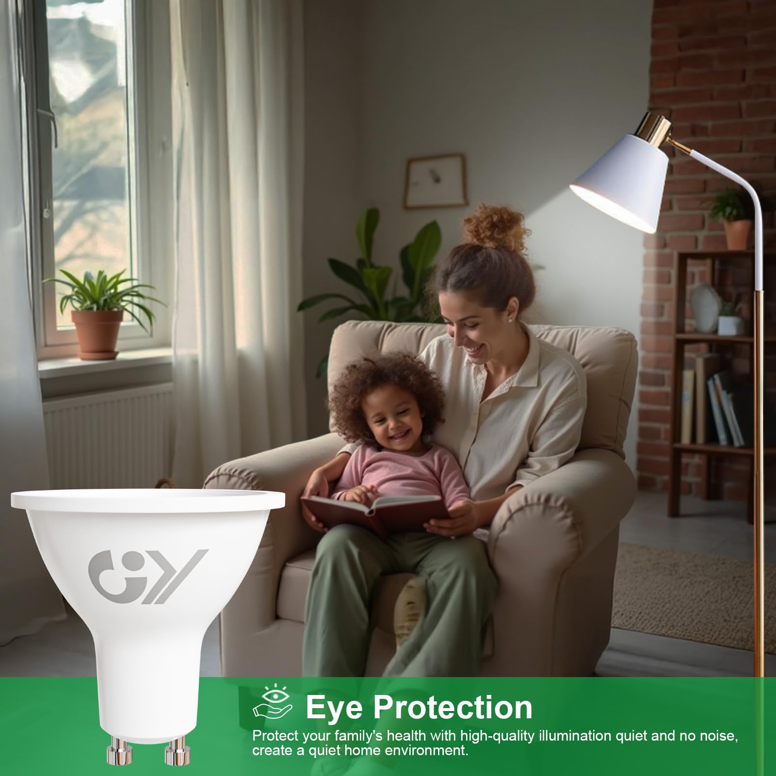 GY Bombilla Led GU10 4W(Equivalente a 60W), Luz Blanca Cálida 3000K, 720 Lúmenes, Ángulo de haz de 110°, No Regulable, Bombilla Bajo Consumo Clase A, Pack de 6