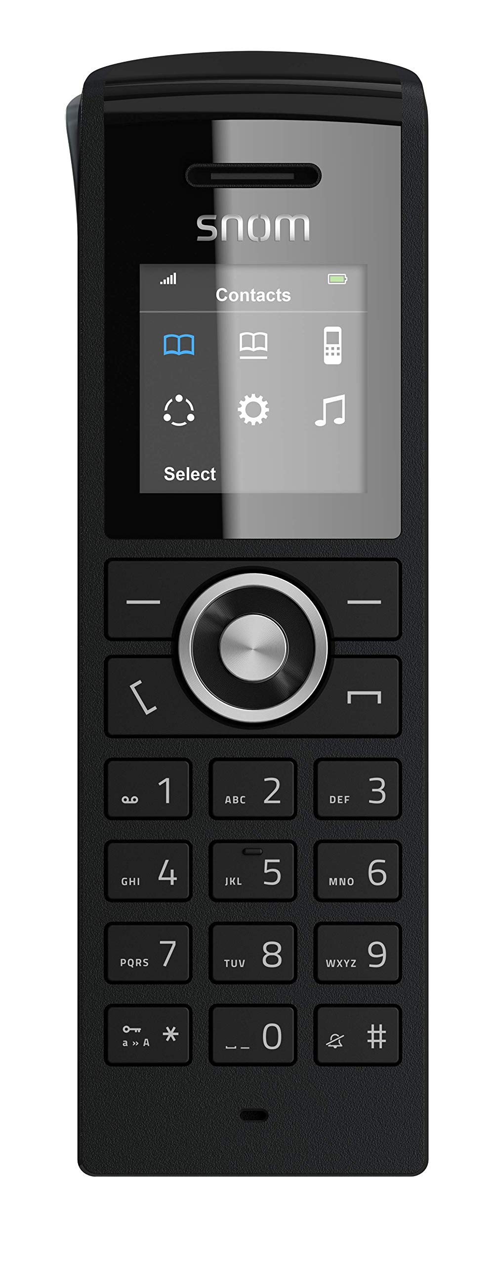 Snom Office Handset M25 (jusqu'à 75 heures en veille et 7 heures en conversation, combiné IP DECT, écran couleur TFT), noir