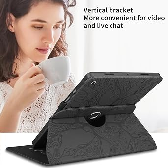 360 Rotating Case for Samsung Galaxy Tab S6 Lite 10.4, Black