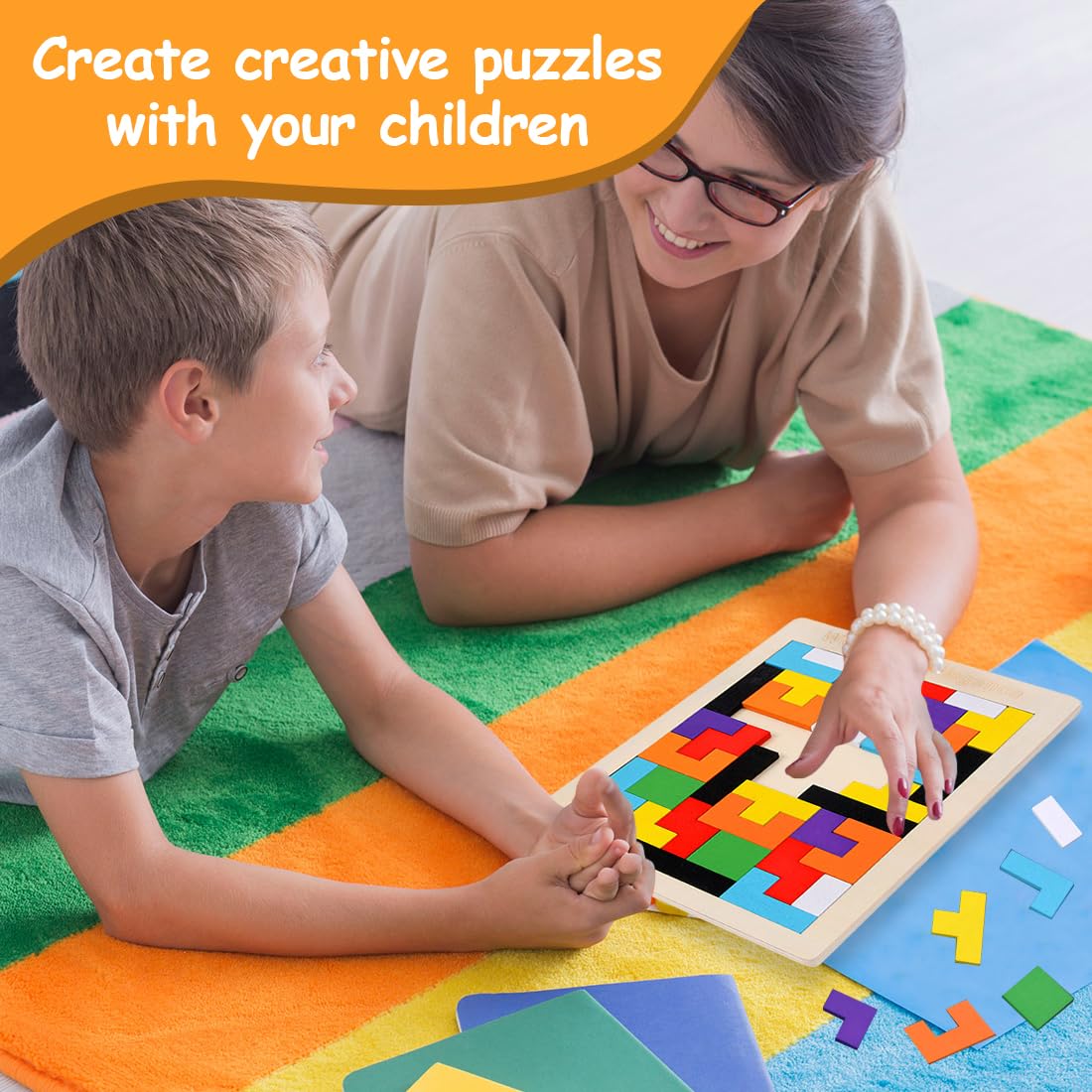 Puzzle 3D Di Legno Tetris, Puzzle Di Legno Tetris, Legno Colorato Blocchi Geometrici Tetris 3d Colorato Tetris Blocchi Impilabili Con Supporto Giochi Montessori 3 4 5 6 Anni Regali Per Bambini