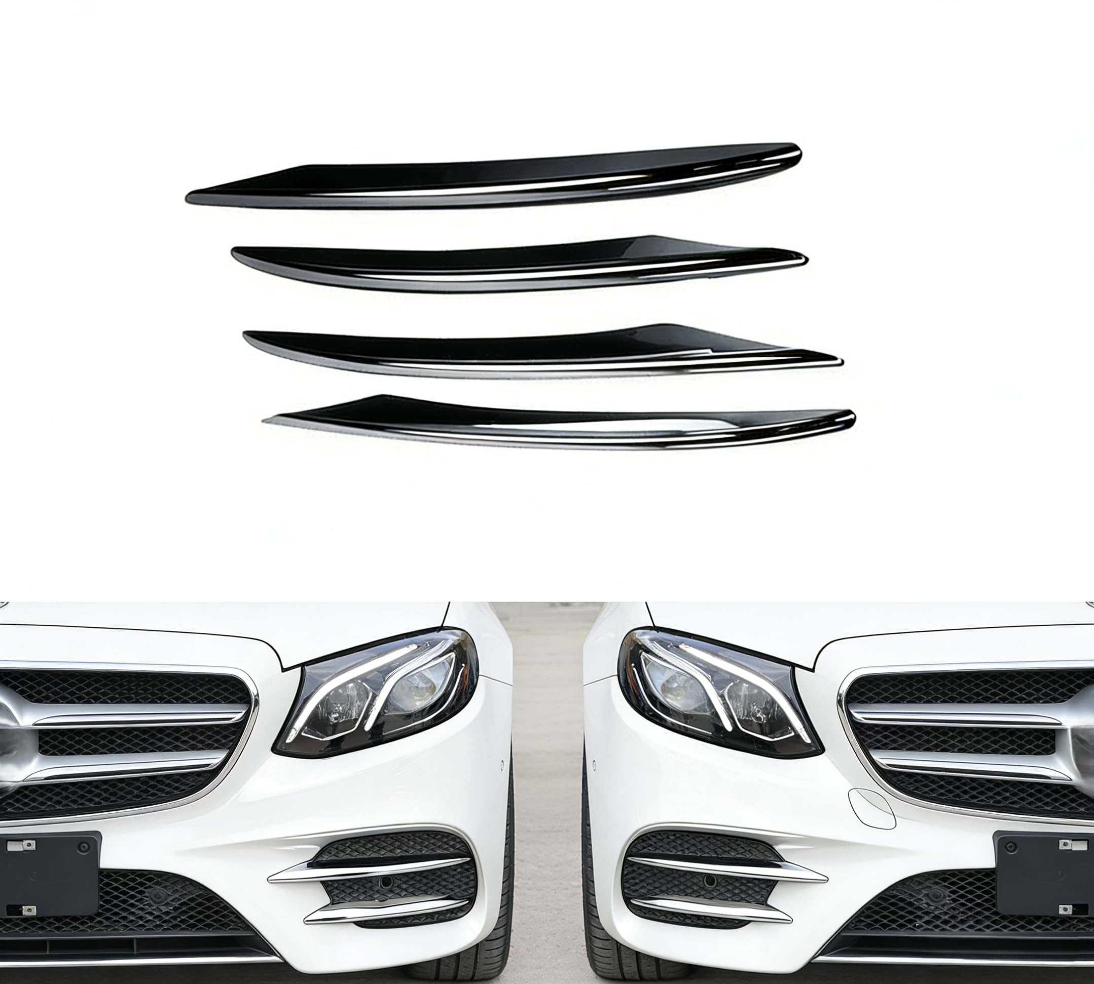 Photo 1 of EPJHKBE Front Corner Mesh Grill Molding for Mercedes Benz W213 E300 Sedan Sport