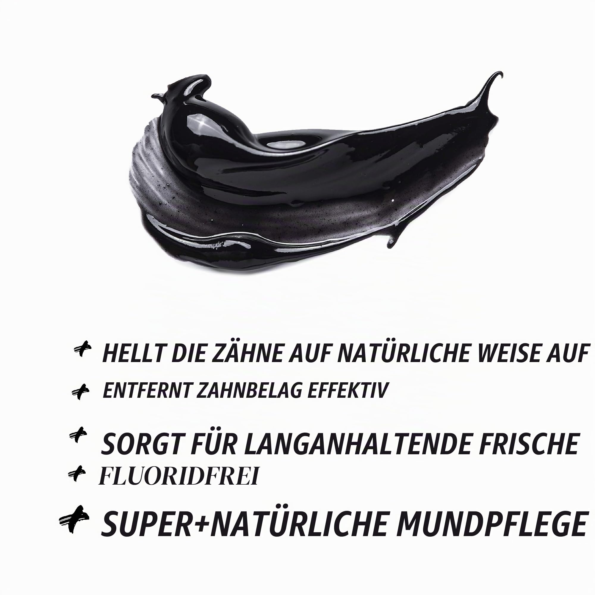Ecodenta Aktivkohle Zahnpasta Weisse Zähne Ohne Fluorid 8 Pack I Schwarze Kohle Zahncreme Zahnaufhellung I Black Activated Charcoal Teeth Whitening Toothpaste 8x100ml
