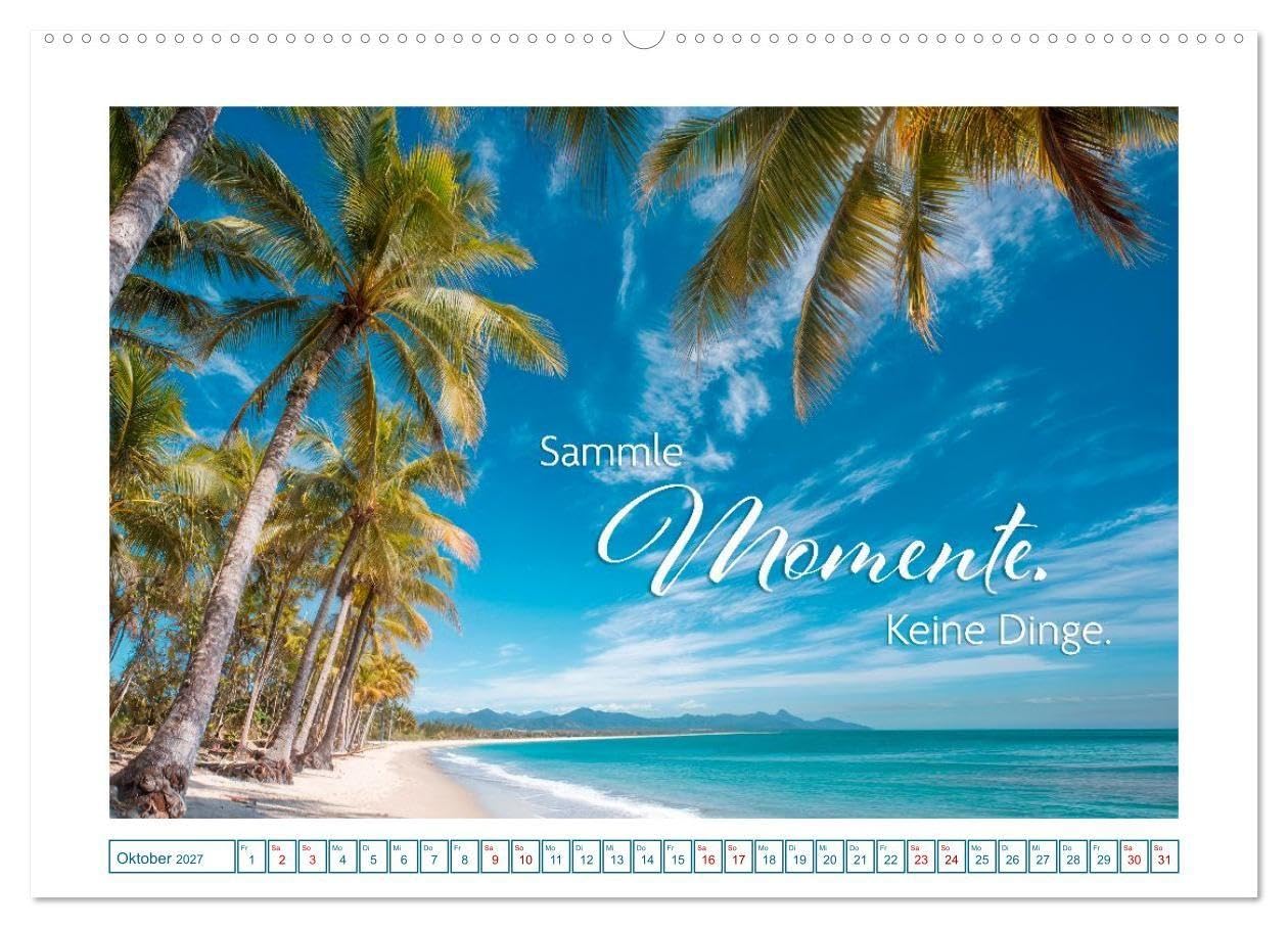 Zeit zum Träumen - Sehnsuchtsorte und positive Gedanken (hochwertiger Premium Wandkalender 2027 DIN A2 quer), Kunstdruck in Hochglanz: Inspiration zwischen Himmel und Meer