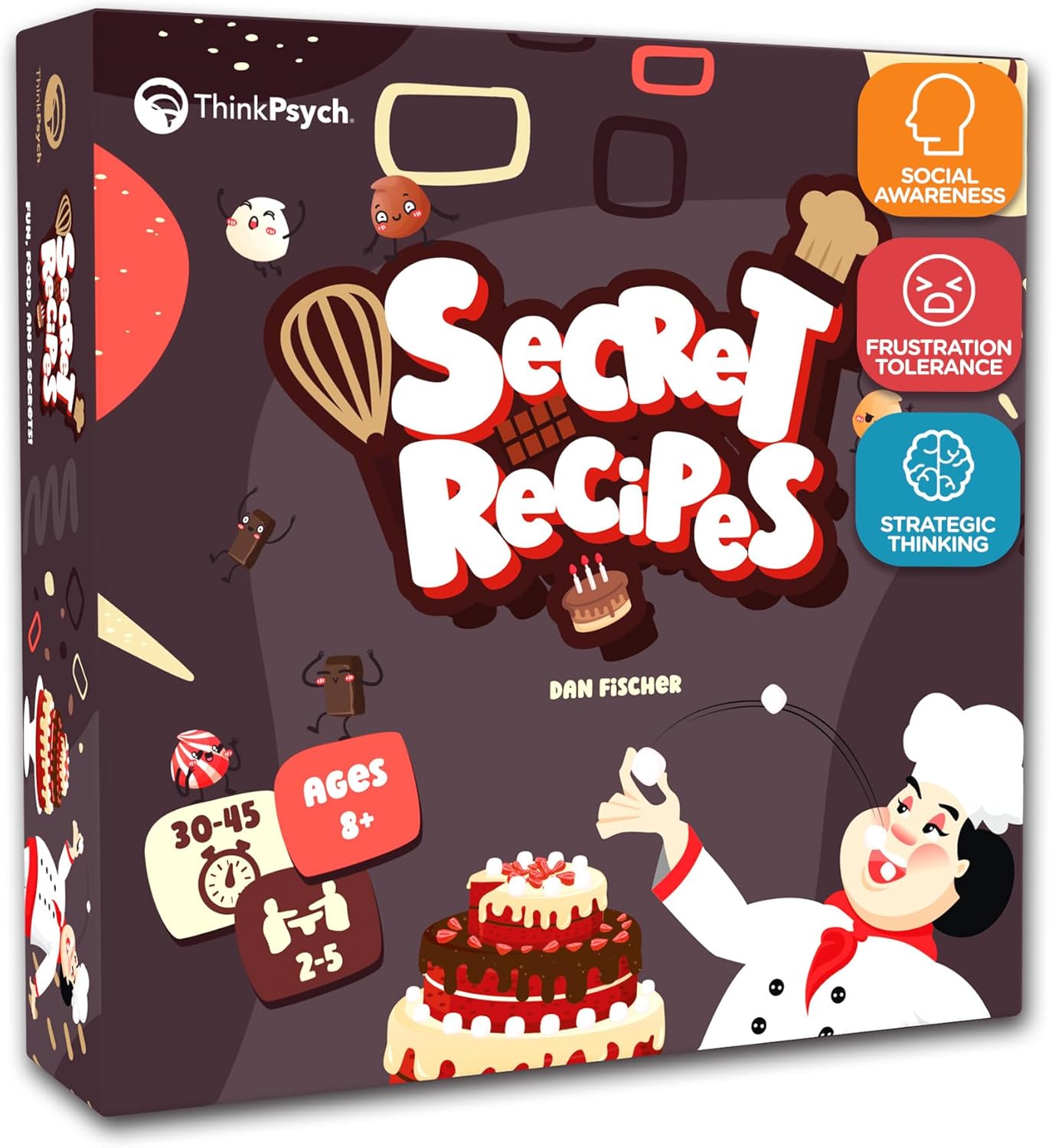 ThinkPsych Secret Recipes - The Sneaky Baking Game for The Whole Family - 2-5 Players - Family Board Games for Kids and Adults - Ages 9+