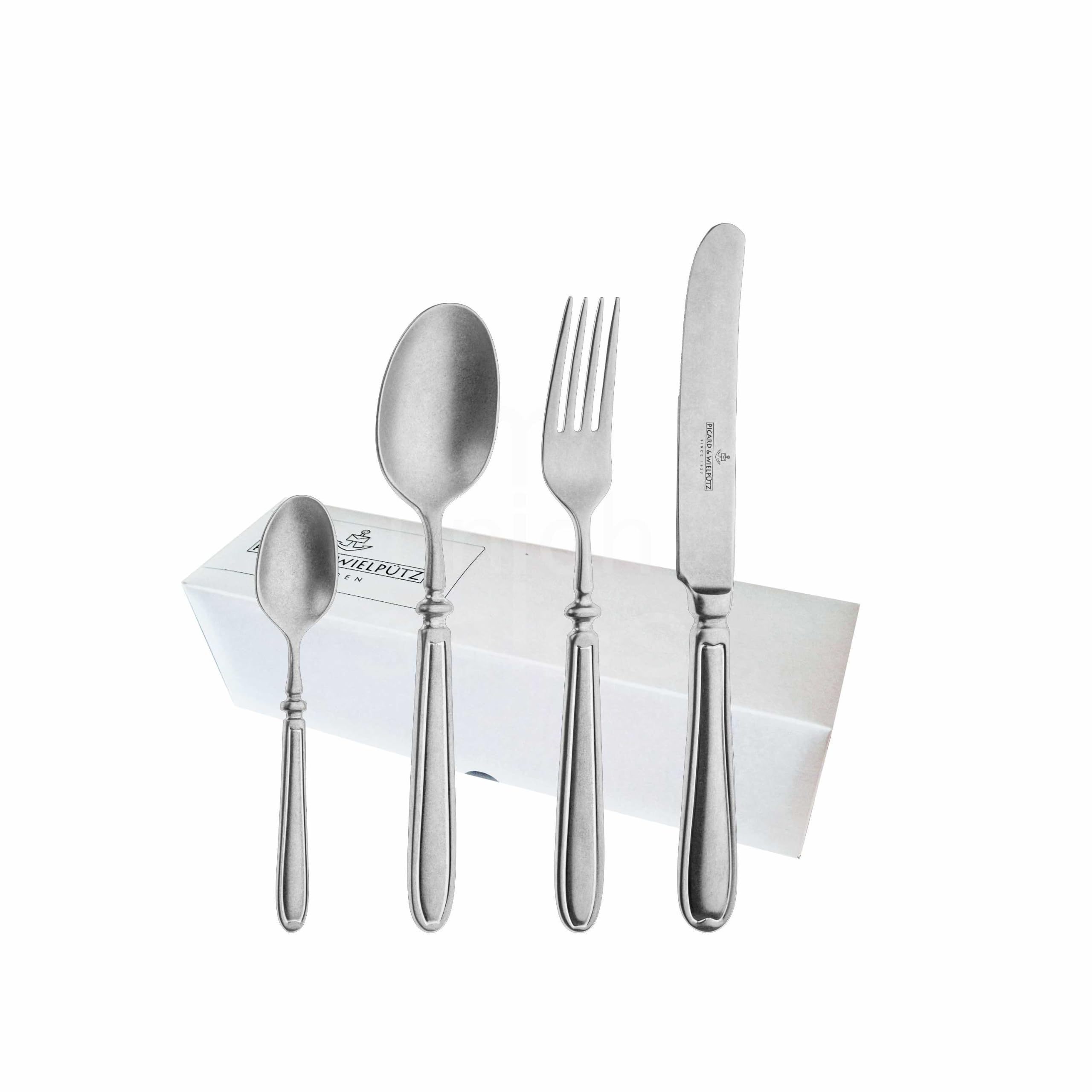Picard & Wielpütz - Besteckset 60teilig - Serie Landhaus vintage matt - Edelstahl - mattiert - spülmaschinenfest