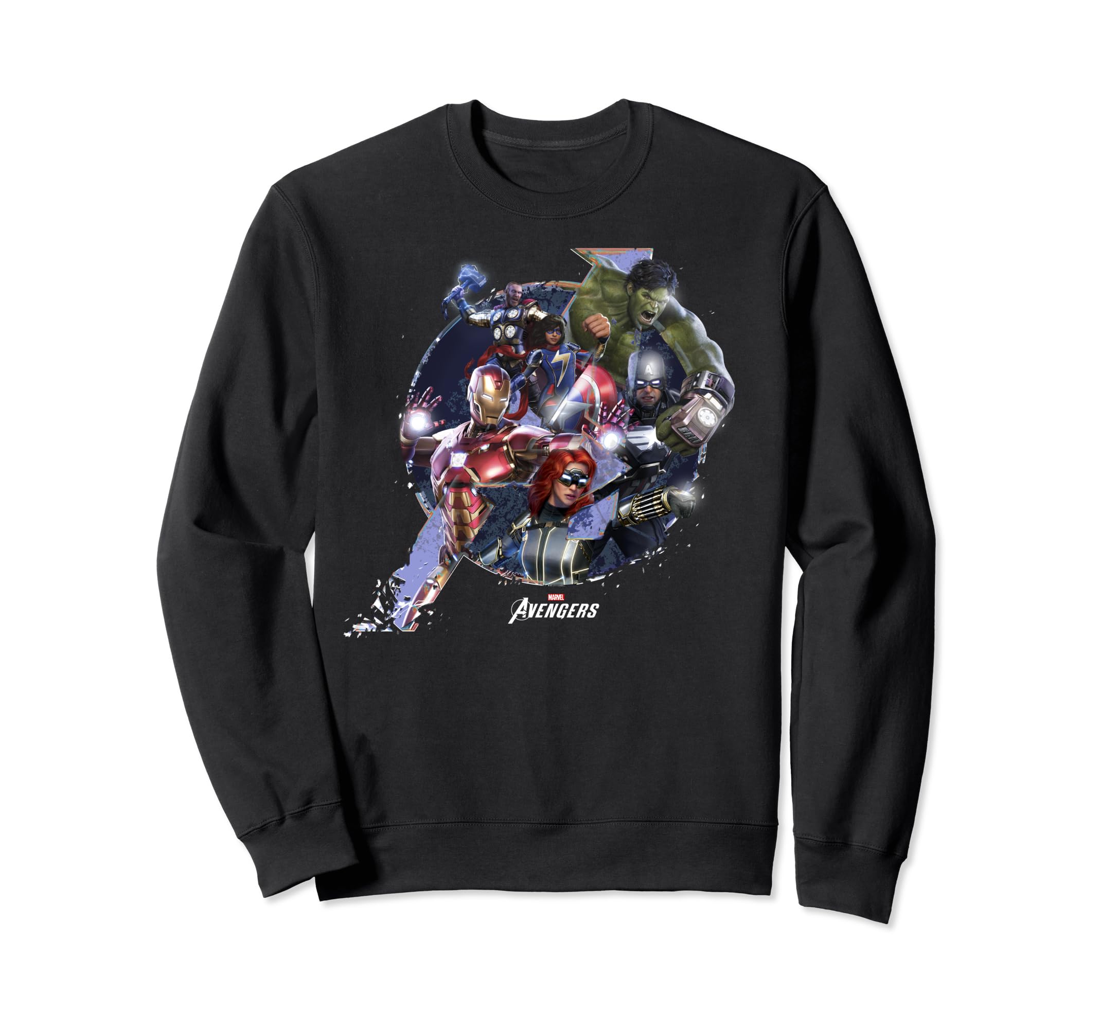 Sweatshirt Marvel Avengers Mashup Logo pull décontracté coton gris