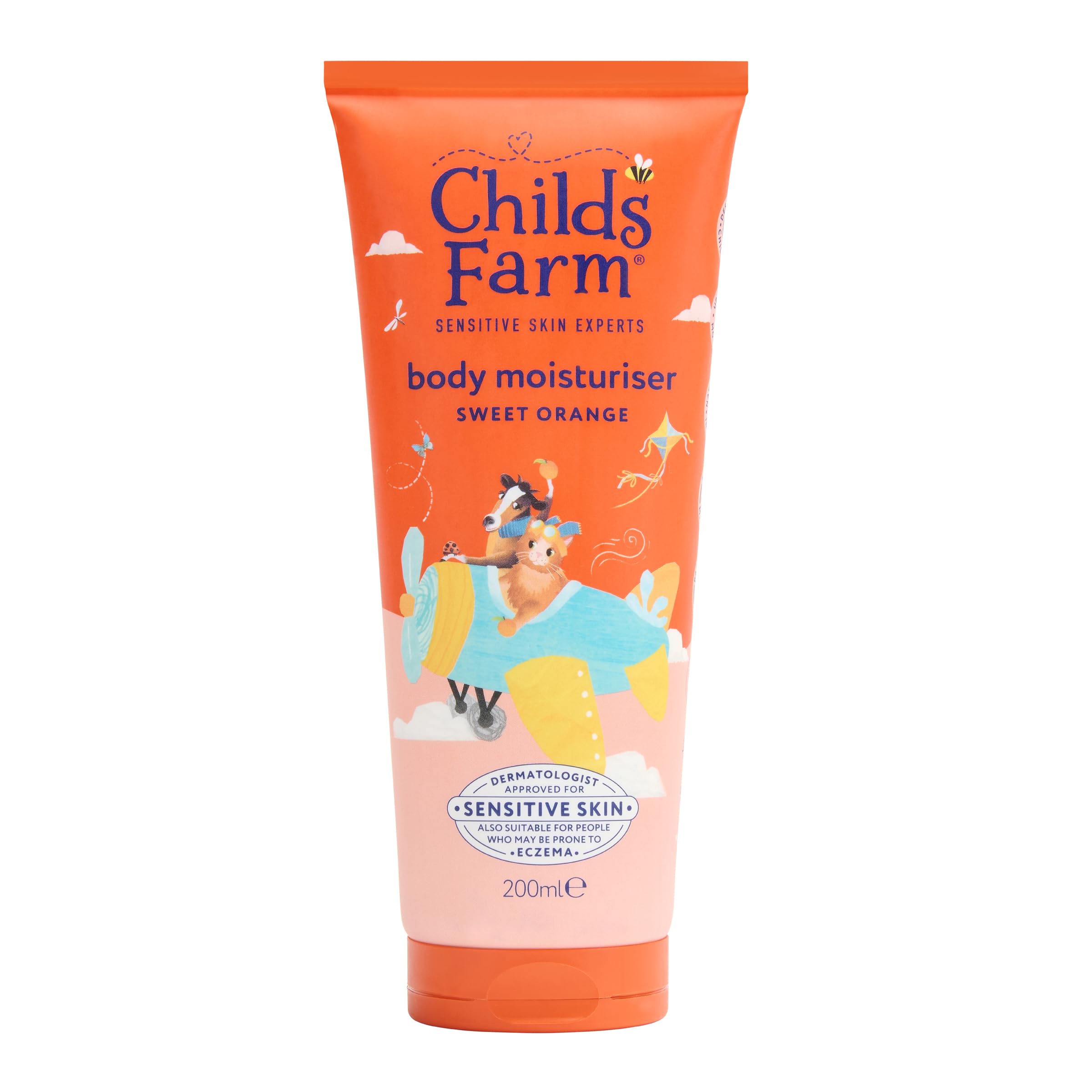 Childs Farm Kids Moisturiser, Sweet Orange | Soothing, Moisturising & Hydrating | Suitable for Dry, Sensitive Skin, 200ml