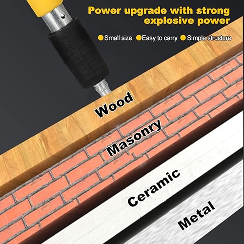 Miniatura 3 de Herramienta de fijación, herramienta de fijación de pared de clavos, pistola de uñas de alta presión, pistola de clavos manual de acero, fuerza