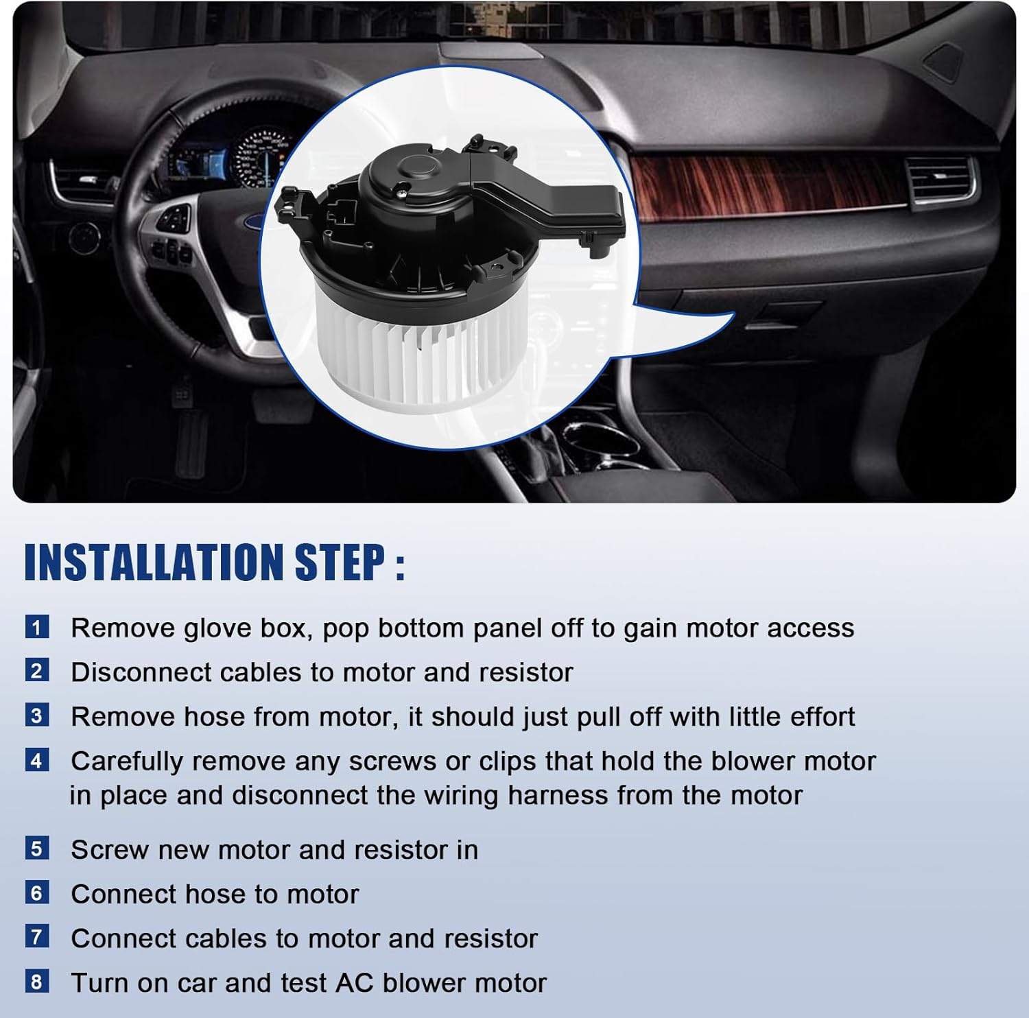 AC Blower Motor Fan Compatible with Subaru Crosstrek Impreza 2017-2023, Legacy/Outback 2020-2022, Honda CRV 2017-2023, Odyssey 2018-2023, HVAC Heater Blower Motor, Replace 72223FL00A, 79310TLAA51
