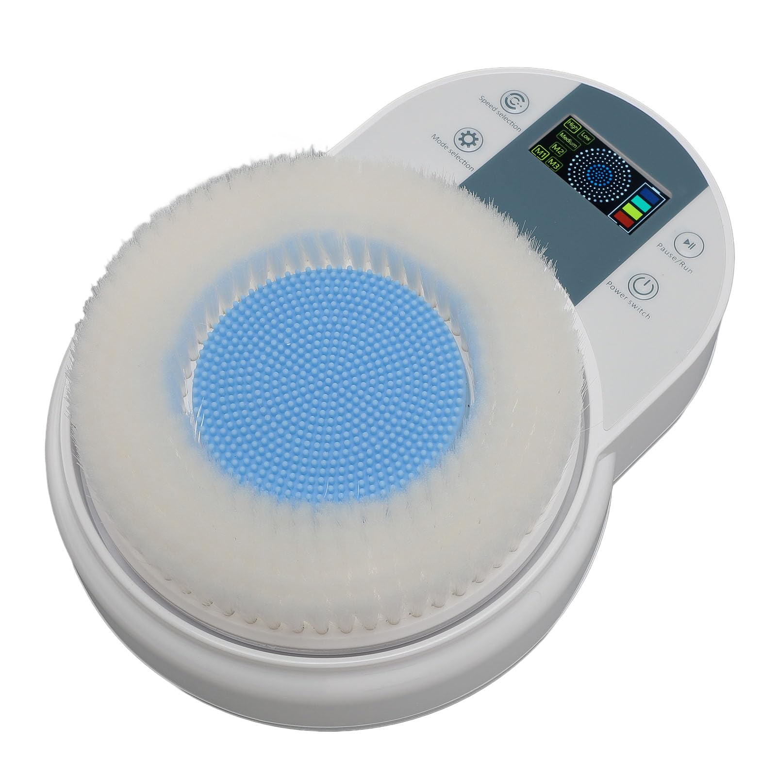 Depurador de Espalda Montado en la Pared, Cepillo de Baño Corporal Eléctrico con Apagado Automático, Cepillo de Ducha para la Piel del Cuerpo con Ajuste de 3 Velocidades para