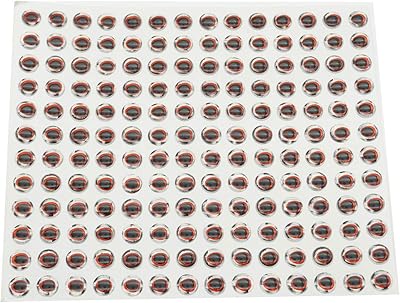 Fishing Lure 3D Silver/red Lure Eyes Simulation Making Fly Tying Fake Fish Eyes Saltwater DIY Lifelike Realistic Artificial Holographic Fake Eyes 6MM-310PCS