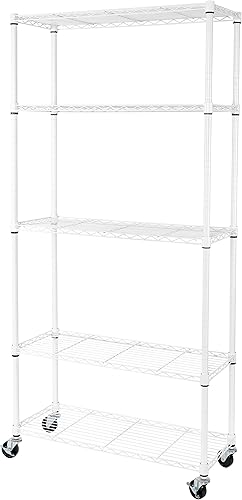 Miniatura 16 de Seville Classics UltraDurable - Unidad de almacenamiento de estante de alambre de acero sólido NSF resistente, organizador para garaje, almacén