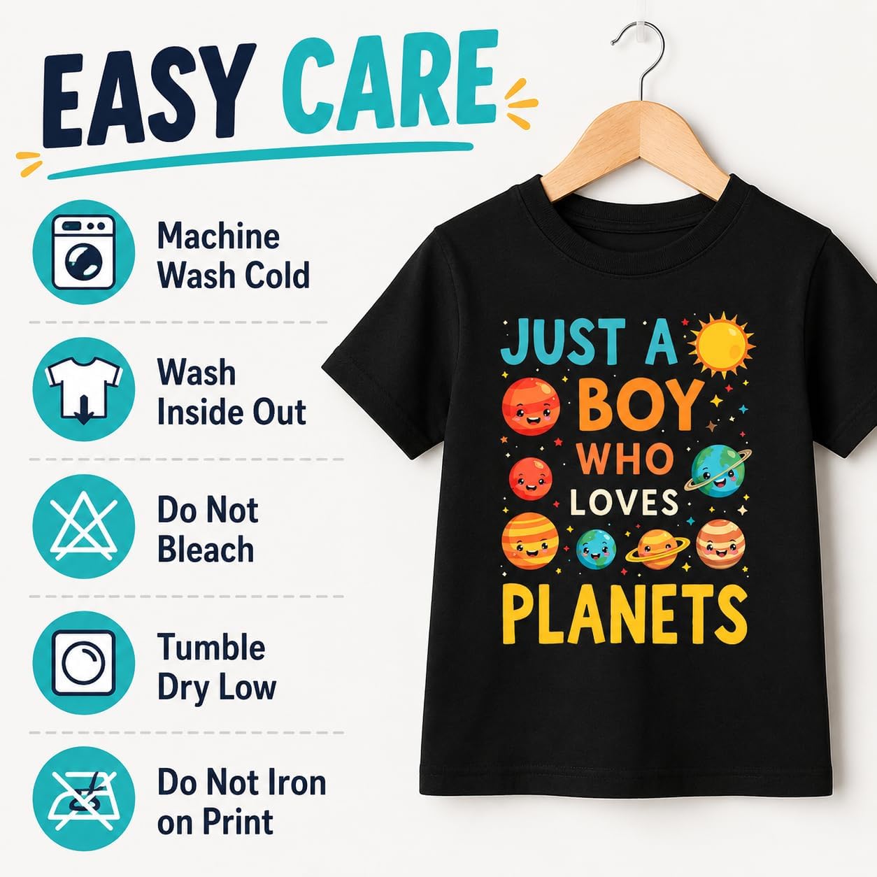 Just A Boy Who Loves Funny Pattern Letter Prints Shirt Kids Little Toddler Short Sleeve Cotton T Shirt
