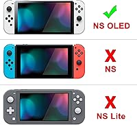 Vista 2 de PlayVital ZealProtect Soft Protective Case Cover for Nintendo Switch OLED, Joycon Grip Protector for Nintendo Switch OLED with Thumb Grip Caps &