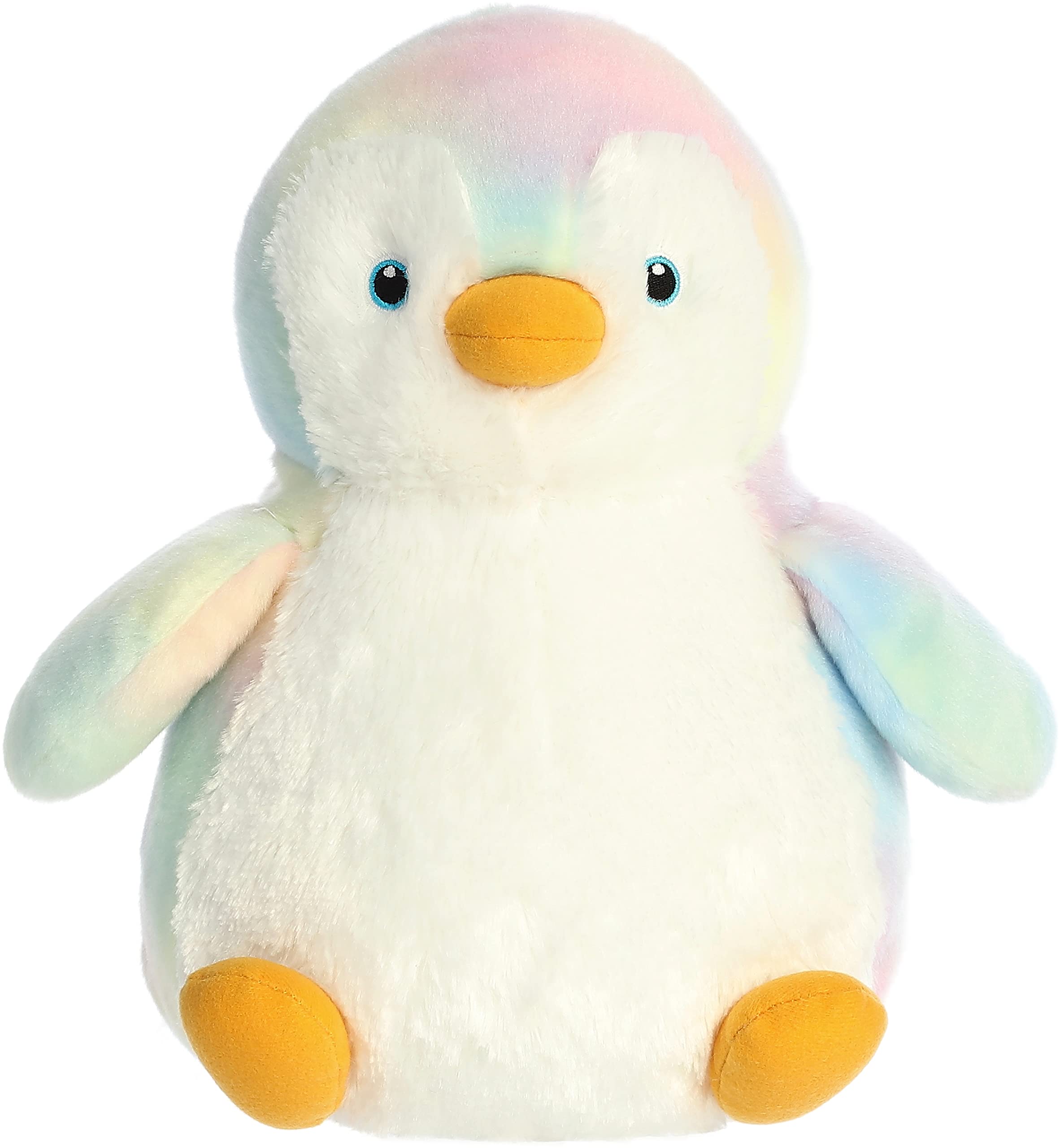 Aurora® Adventurous Destination Nation™ Penguin Pastel Rainbow Stuffed Animal - Global Exploration - Learning Fun - Pastel Rainbow 11 Inches