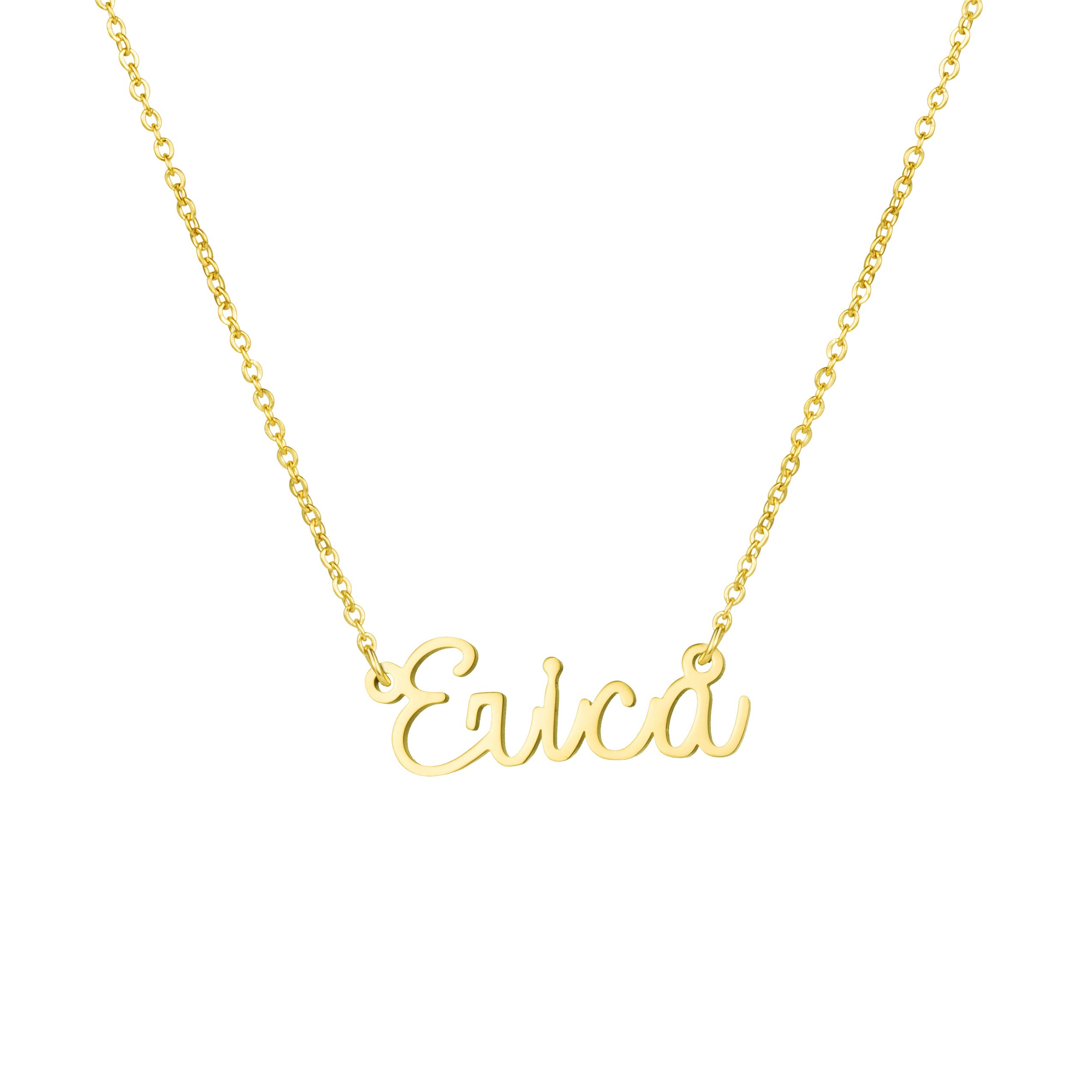 AwegiftPersonalized Name Necklace 18K Gold Plated New Mom Bridesmaid Gift Jewelry for Women