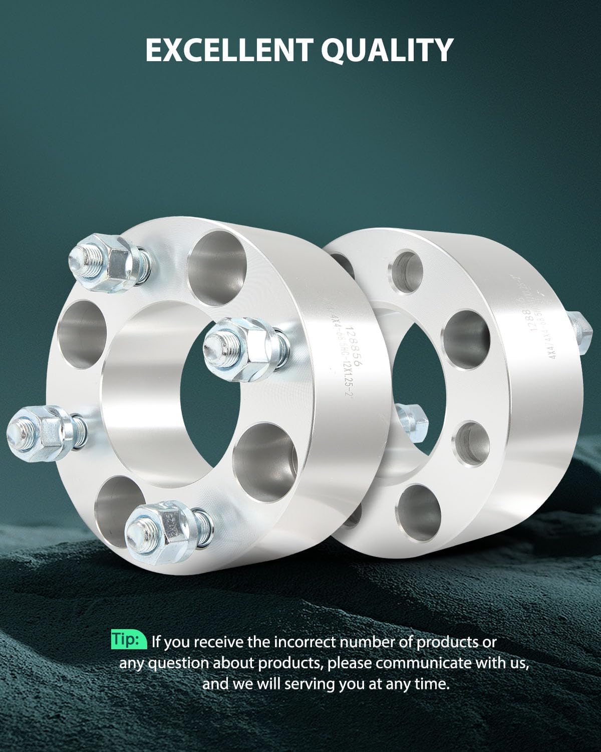 SCITOO 4Pcs Wheel Spacers 2" 4x4 Bore 68.5mm Studs 12x1.25 4Lug Wheel Spacers Adapters Fit for for Yamaha Adventurer Hauler Adventurer Two Carro Bar Carro Bar Deluxe