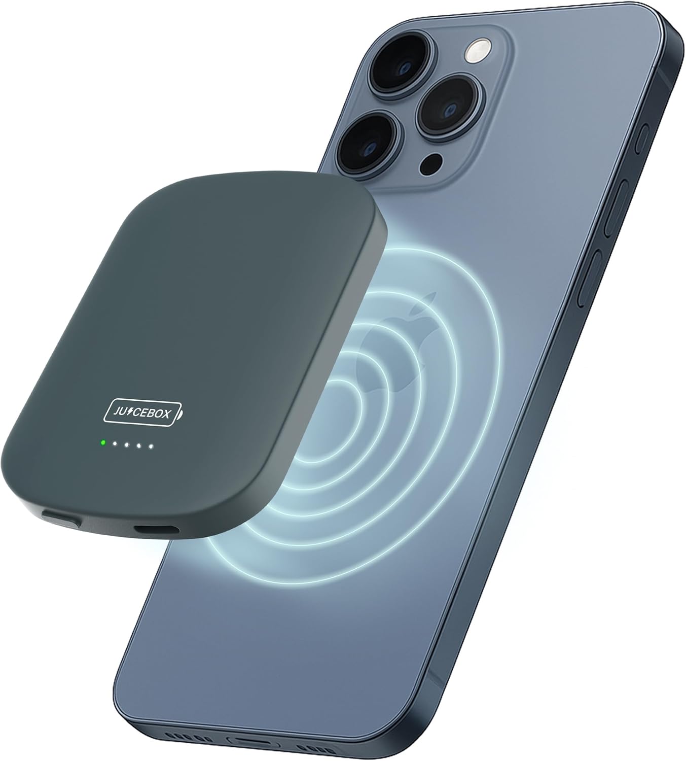 Juicebox for MagSafe Portable Charger 5000mAh – USB-C Wireless Magnetic Power Bank for iPhone 12/13/14/15/16 Pro/Max, Google Pixel, and Samsung Galaxy, Battery Pack