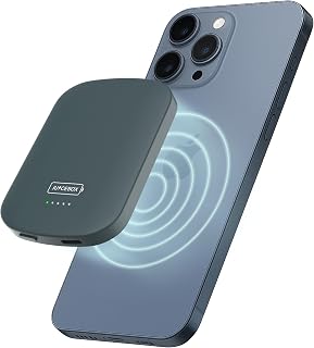 Juicebox for MagSafe Portable Charger 5000mAh – USB-C Wireless Magnetic Power Bank for iPhone 12/13/14/15/16 Pro/Max, Google Pixel, and Samsung Galaxy, Battery Pack