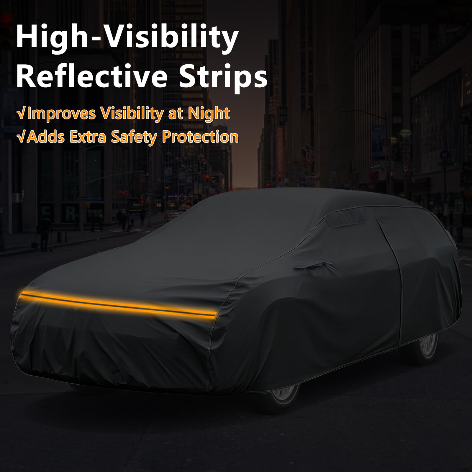 Telo Copriauto Esterno per 2023-2026 BYD Seal U 5-door SUV, Copertura Auto Copriauto Impermeabile, Telo Copri Auto con Porta con Cerniera per Protezione da Neve, Pioggia, Polvere, Grigio