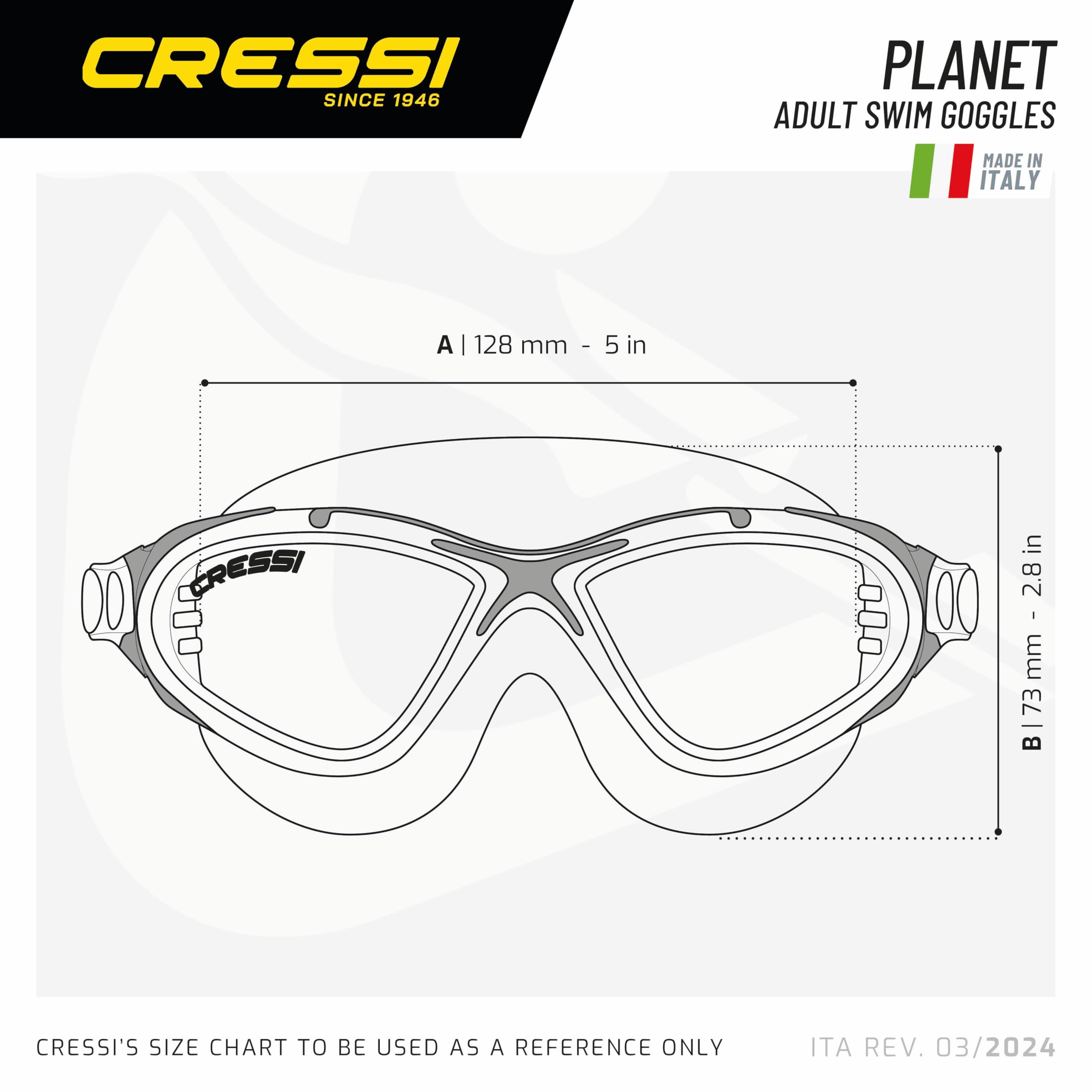Cressi Planet Goggles Black/Frame Red Smoked Lens - Image 3