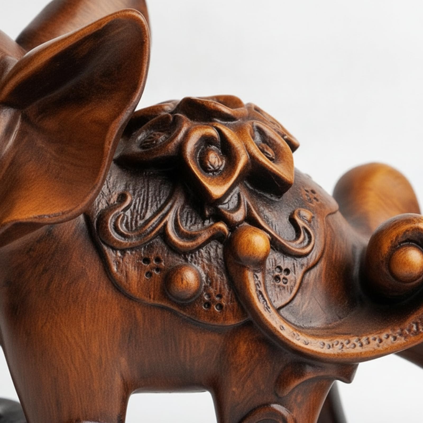 rockible Porte-Bouteille Éléphant Aspect Bois Porte-Bouteilles avec Figurine Rustique Décoration pour Table, Bar
