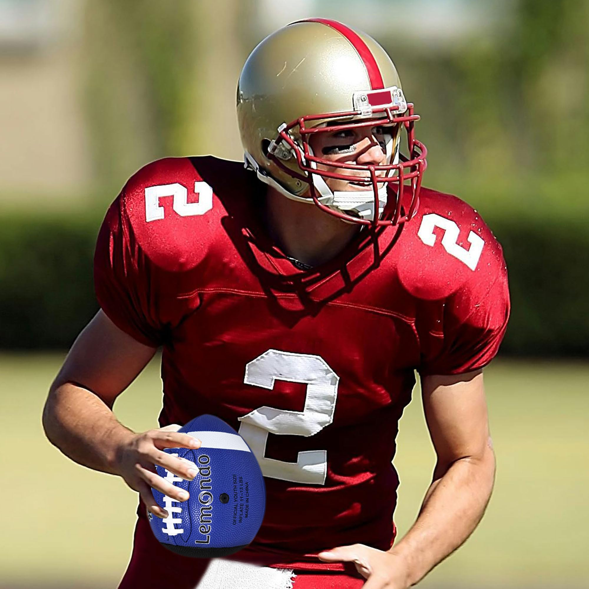 Lemondo Pass Catch Training Football, Youth Size(Ages 5-14), Solo Training Equipment, Enhance Passing Catching Skills(with Pump)