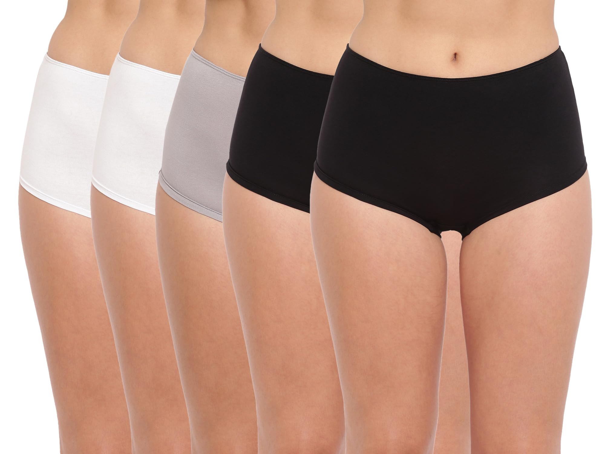 la intimo BASIICS Hanky Panky Antimicrobial Boyshort Brief Panty for Women (Pack of 5)-picture-30