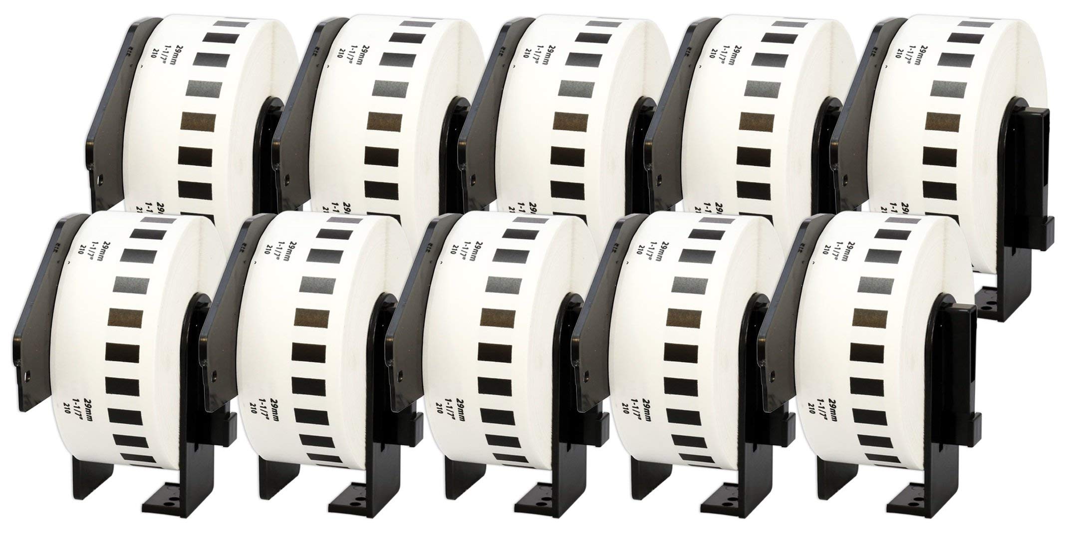 10 Rotoli Etichette Brother DK22210 - 29mm X 30m, Nero Su Bianco, Per Stampanti QL Series - Foto 9