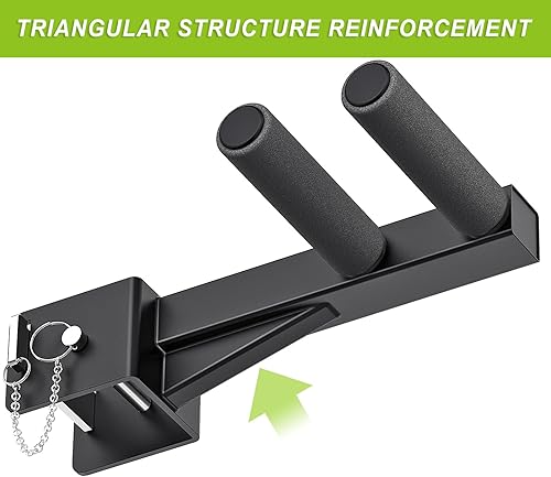 Miniatura 4 de Accesorio de barra de inmersión para estante de potencia de 3 x 3 pulgadas, asas de agarre ancho y estrecho, capacidad de 500 libras, accesorio para
