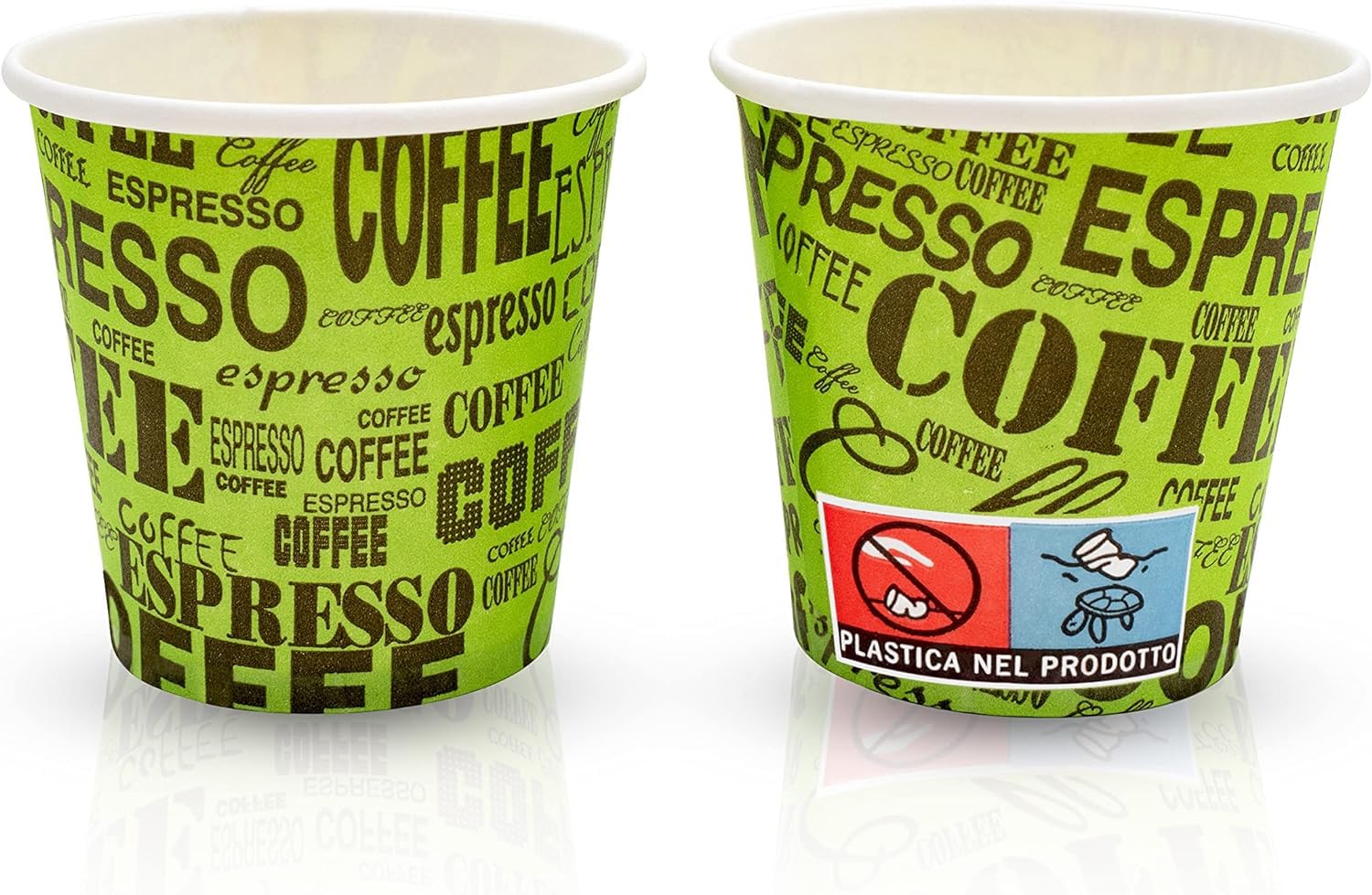 COFFISANO 200 Bicchierini da Caffè Colorati | Bicchieri in Cartoncino da 75 ml per Espresso Tè Bevande Usa e Getta in Monouso Riciclabili, per Ristoranti, Ufficio, Asporto, Bar
