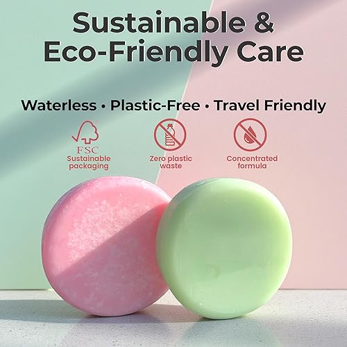 Miniatura 9 de K-Beauty - Juego de barra de champú y acondicionador para el cabello fino – Cuidado sólido del cabello con aceite de frijoles negros y camelia