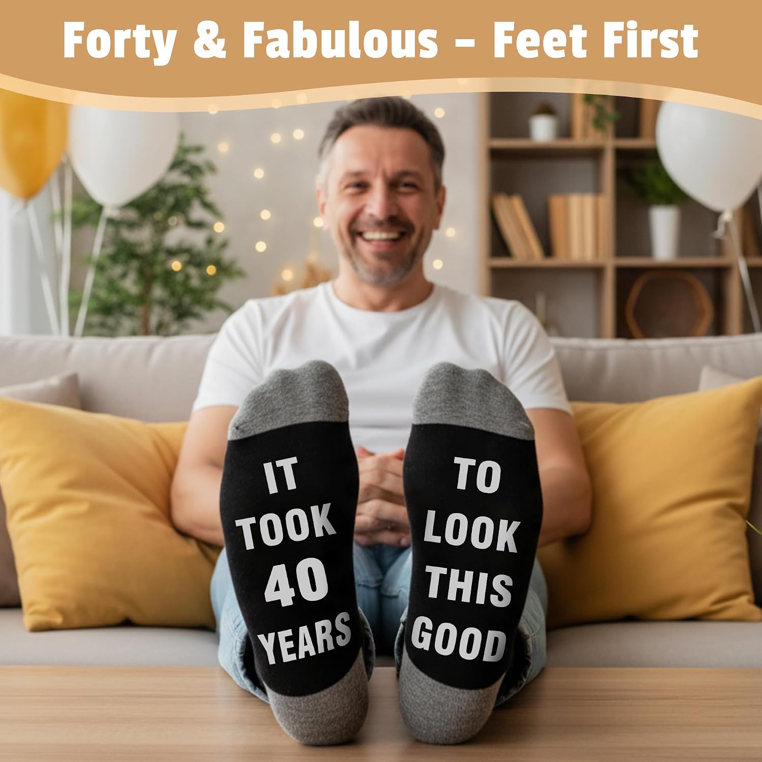 40th Birthday Gifts Men Funny 40 Year Old Gifts for Men Novelty Gift for 40th Birthday Man Cool 1986 Gift Ideas for Man 40s Happy 40th Bday Accessories for Him Luxury Forty and Fabulous Decorations