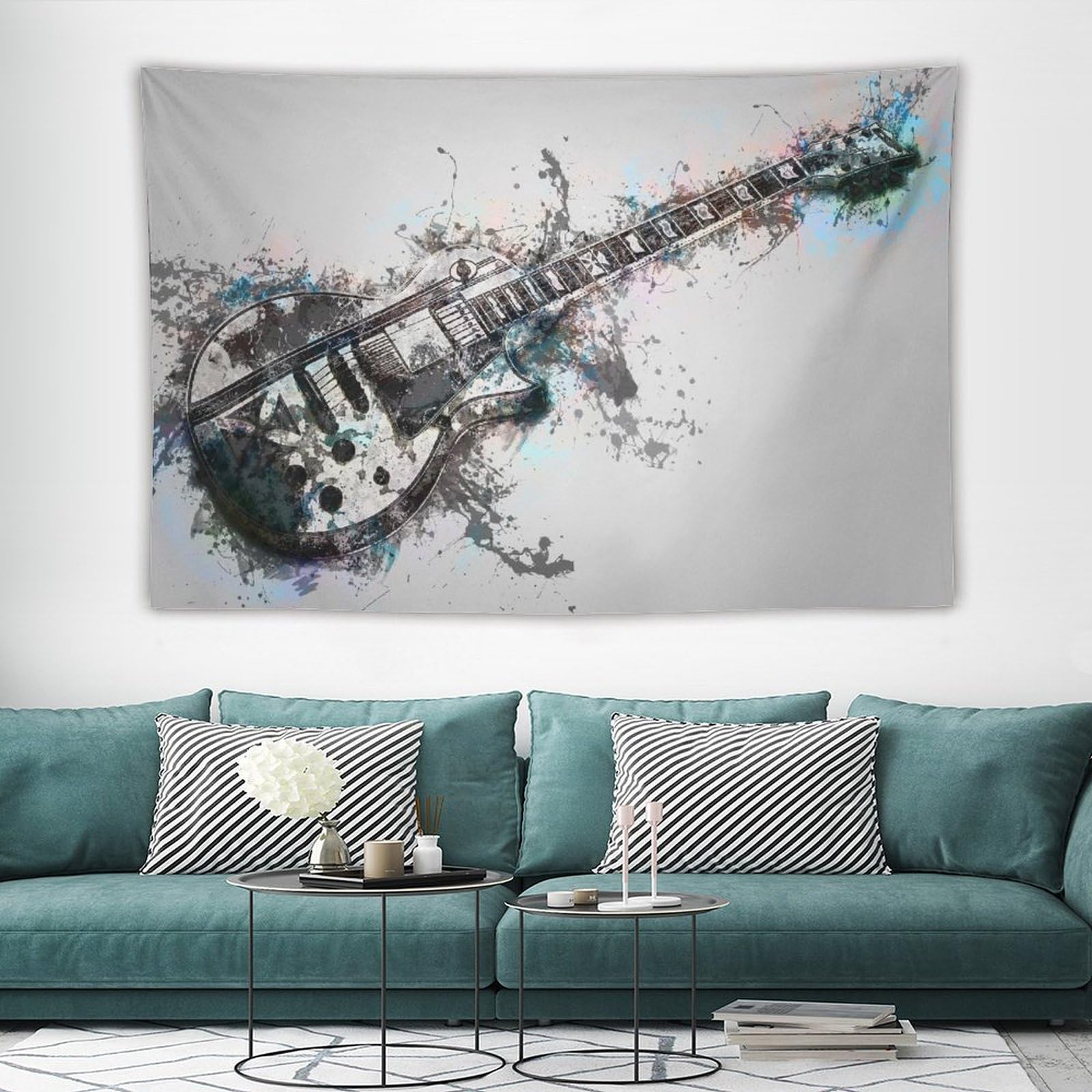 Amazon.co.jp: アートポスター エレキギターの絵画インテリア抽象的な