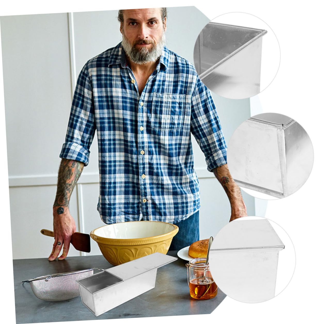 Brotform mit Deckel aus Aluminiumlegierung Antihaft für Toast und Brot