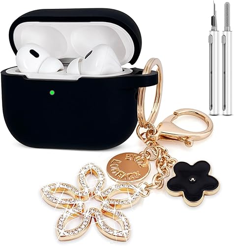 Funda compatible con AirPods Pro de 2 generación con kit de limpieza, funda protectora de silicona para auriculares Apple AirPod Pro de 21