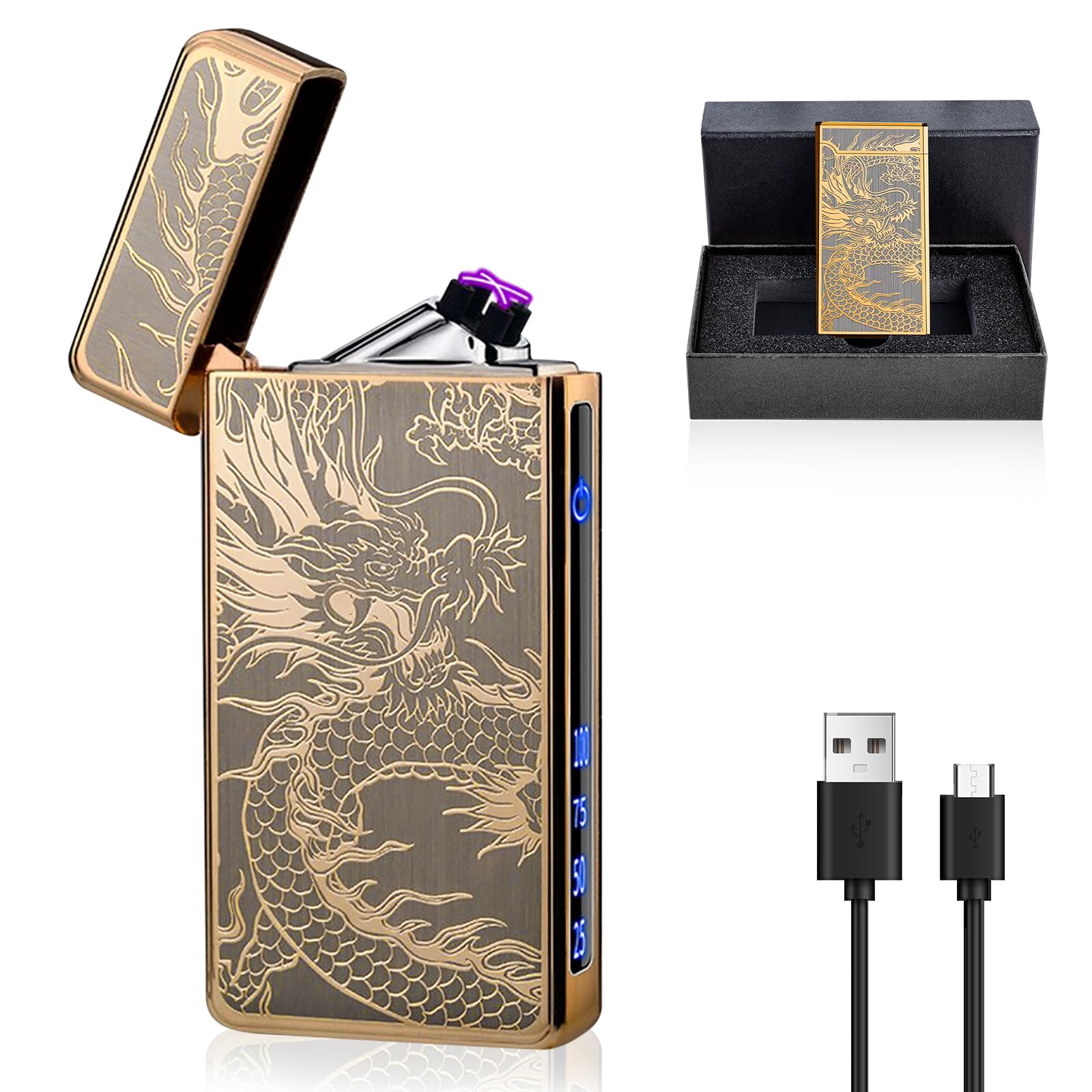 2 Stück Elektrische Feuerzeug - USB Ladebar Mit Lichtbogen