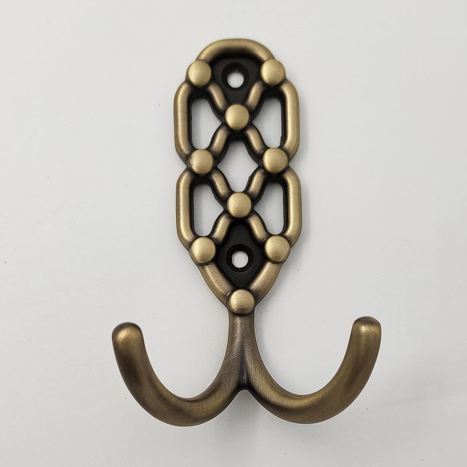 Jali Hook Metal Bathroom Cloth Hooks Hanger Door Wall Robe Hooks Rail for Hanging Keys, Clothes,Towel - 1 pcs (Antique)