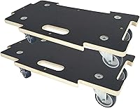 Vista 9 de Carretilla para Mover Muebles de 15 Pulgadas de Servicio Pesado con Rodillos Móviles de Madera Dura, Capacidad de 550 Libras, Carrito Plano