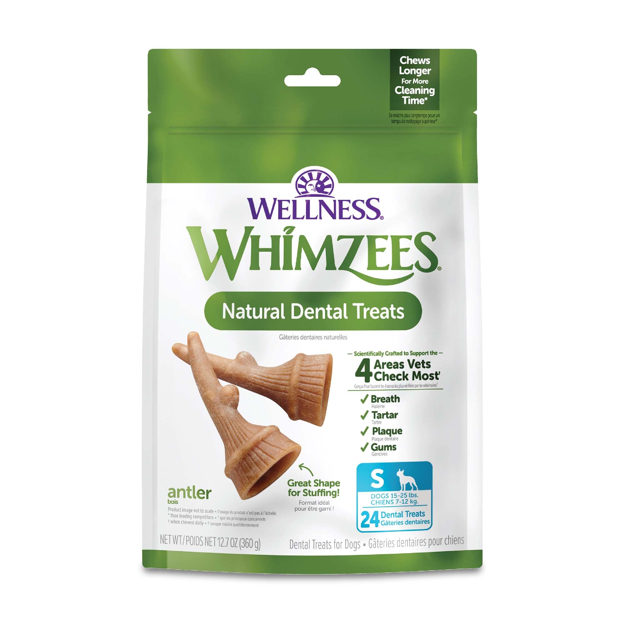 WHIMZEES Wellness Occupy Dog Dental Treats, Small Size, (24 Count)