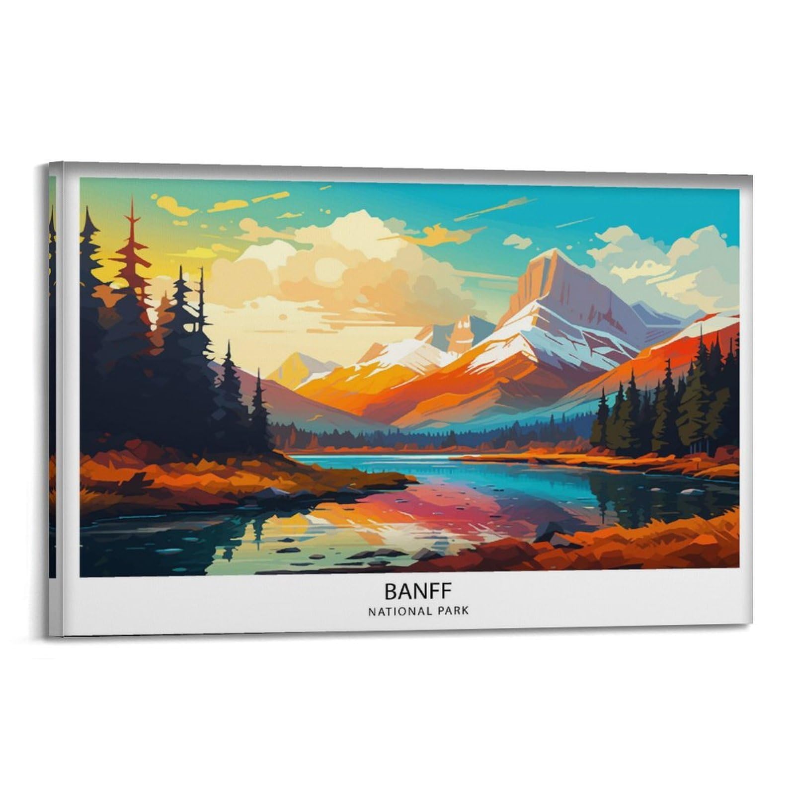 xiaoxiaoshen Banff National Park Travel Home Canada Gift for Ho_5 Canvas Poster Wall Art Prints Room Aesthetic Murals Bedroom And Living Decorations 20x30inch(50x75cm)