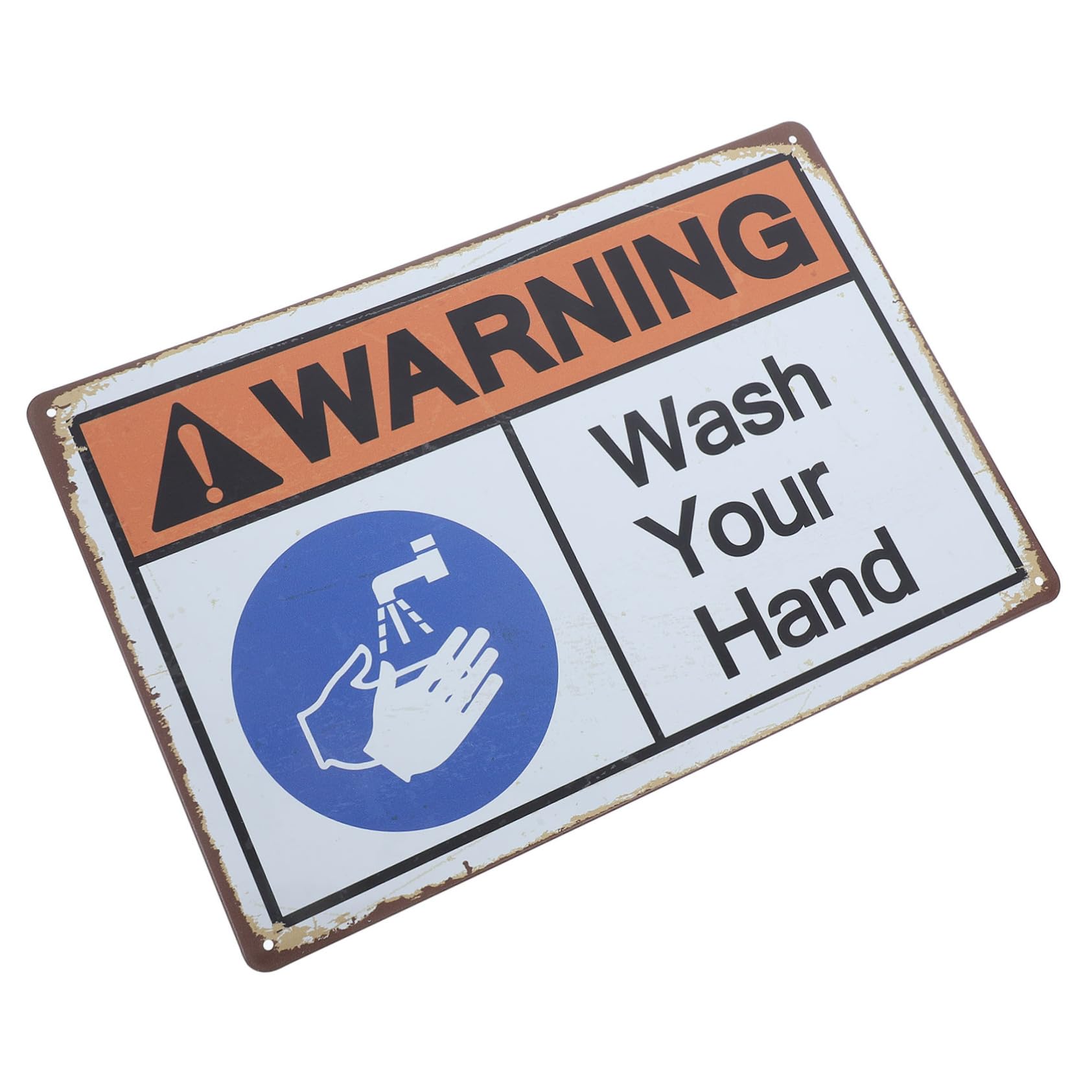 Wash Hand Safety Sign Iron Sticker for Restrooms and Laboratories