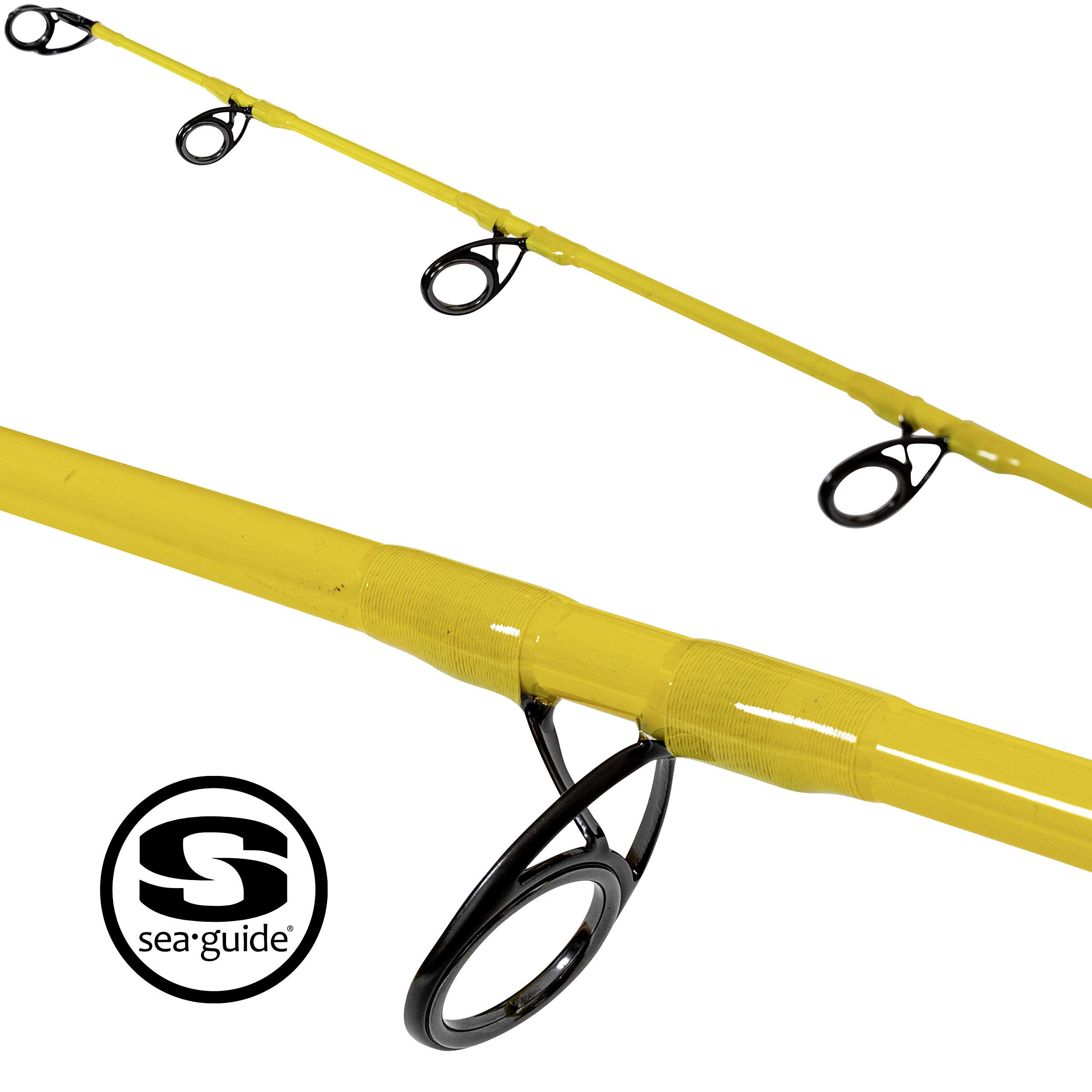 Black Cat Premium - Canna da pesca Solid Fun Yellow in carbonio con 30 tonnellate, peso 30 – 180 g, colore: Nero/Giallo